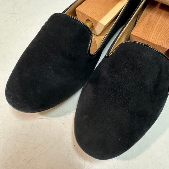 GOOD J. Crew Women's Black Suede Smoking Slipper Loafer Ballet Flat 8.5 - Picture 6 of 10